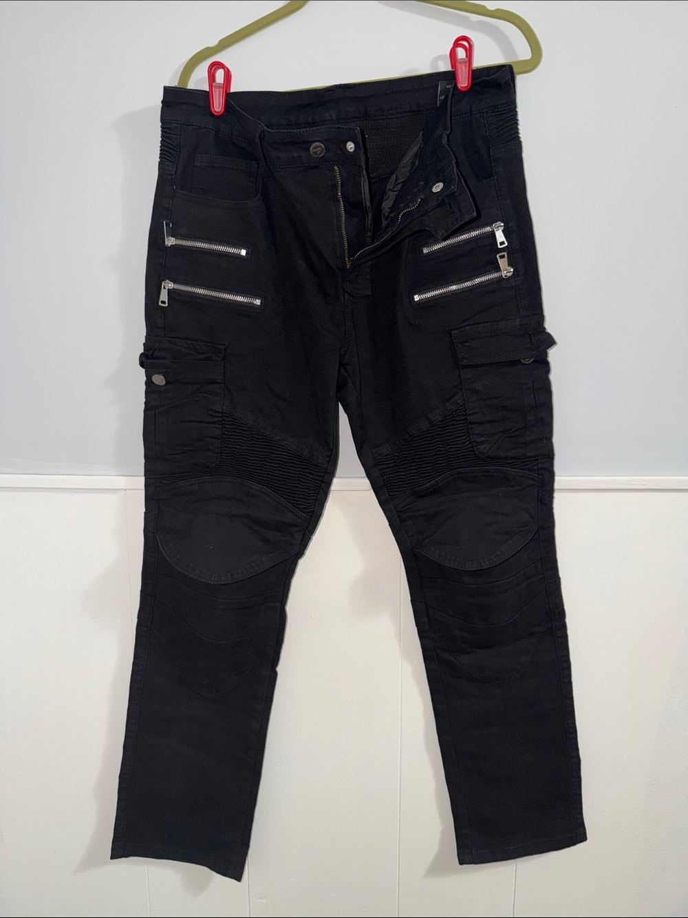 Volero Black motorradhose Damen Jeans Men’s XL Front, knee,back,cargo pockets